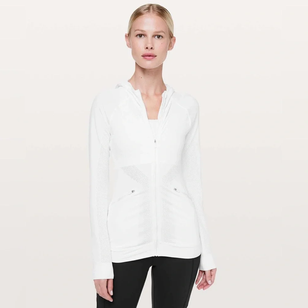 Lululemon Ventilate Jacket White Sz 10
